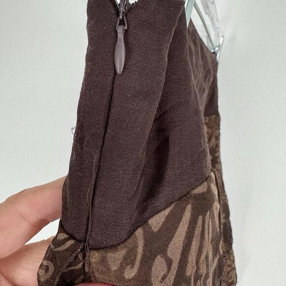 Vintage 90s y2k skirt brown mesh silk forest goblin grunge party fall festival - Picture 5 of 7